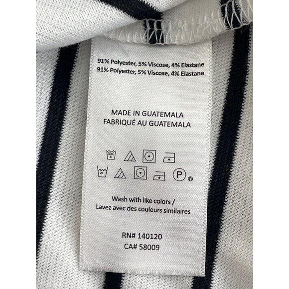 STELLA & DOT Maya White Black Striped T-Shirt S NWT - Picture 5 of 5